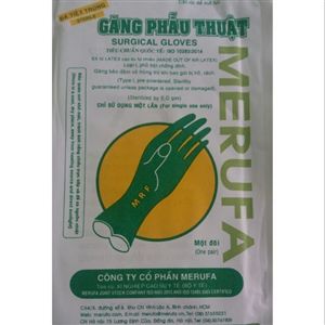 Găng phẫu thuật tiệt trùng Merufa(hộp 50 đôi)