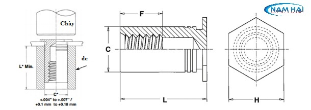 hình vẽ mặt cắt trụ blind , pem