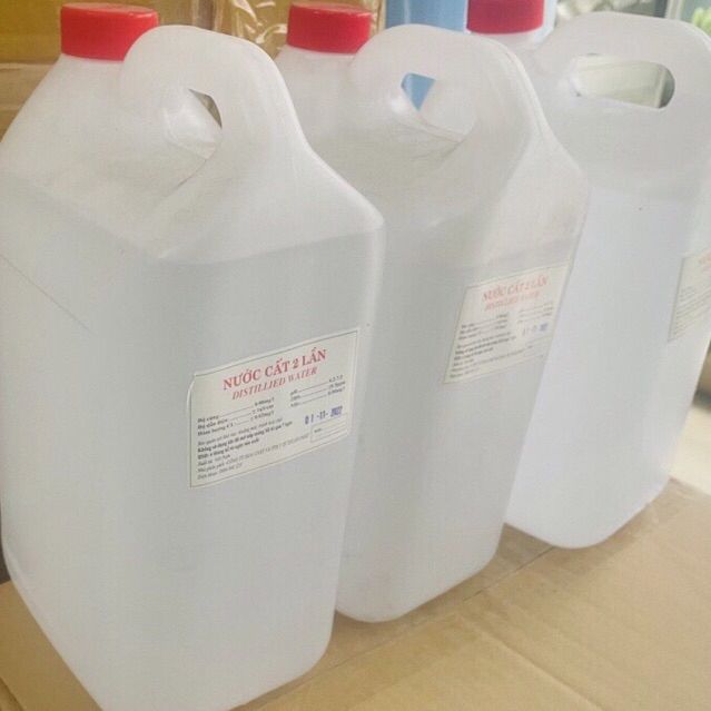 Nước cất 2 lần có kiểm định hàng chính hãng, can 5 lít